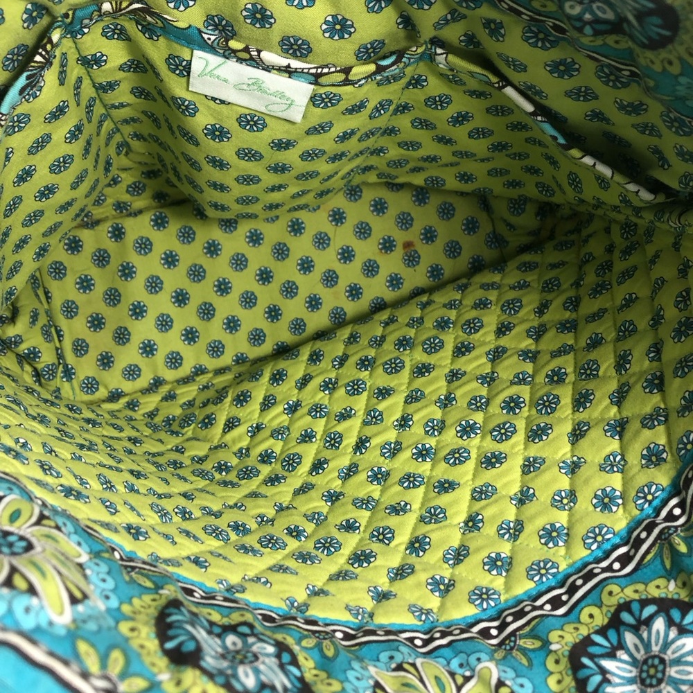 3 Retired Vera Bradley Peacock Pattern - Tote, Wristlet Purse and Checkbook Case - Picture 15 of 16